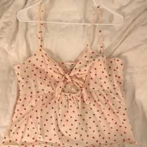 Front tie strawberry madewell tank